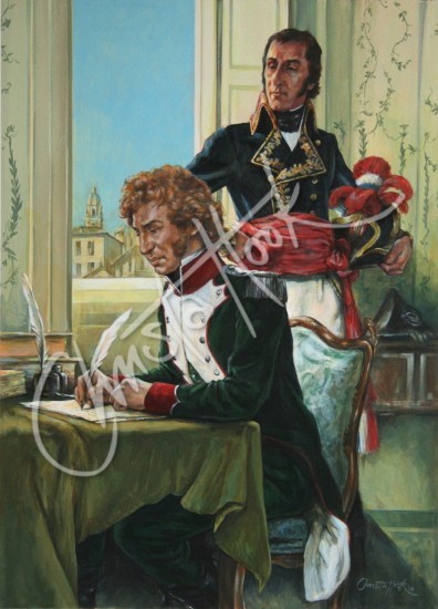 General Massena and the poet Ugo Foscolo, April 1800